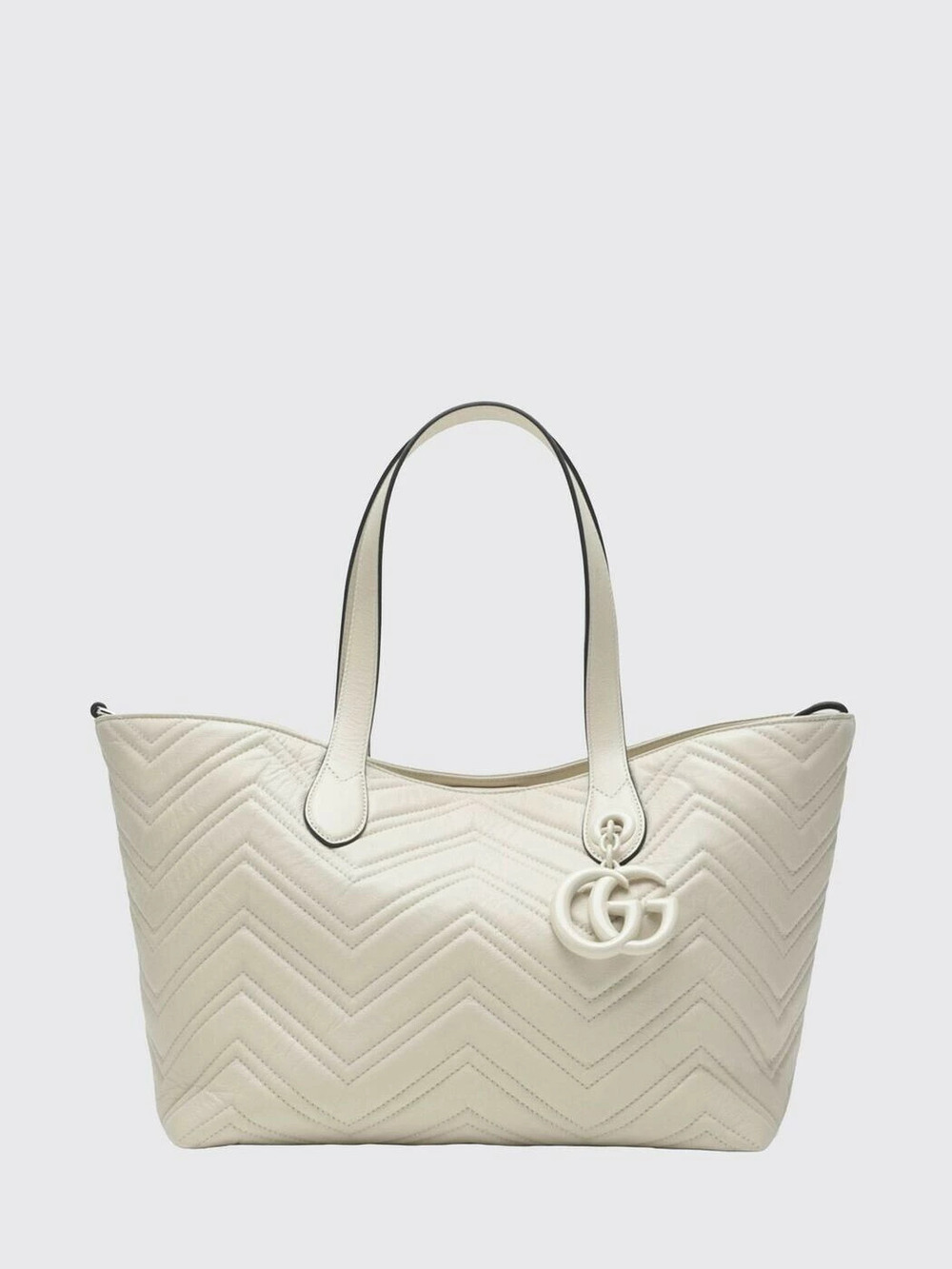 Gucci GG Marmont Matelasse Tote Bag Leather Ivory White